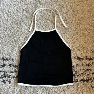 Ratboi Lined Contrast Halter Top NWOT